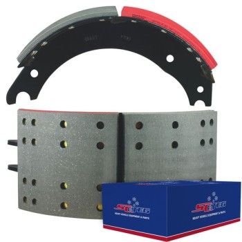 FRAS-LE AF557 Lined Brake Shoe  -  Q Brake - 16.5” x 7”. Comes with Hardware Kit